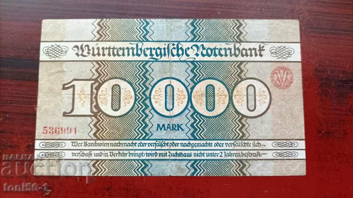 Germania 10 000 mărci 1923 cu preț 12.00 BGN | € 6.14