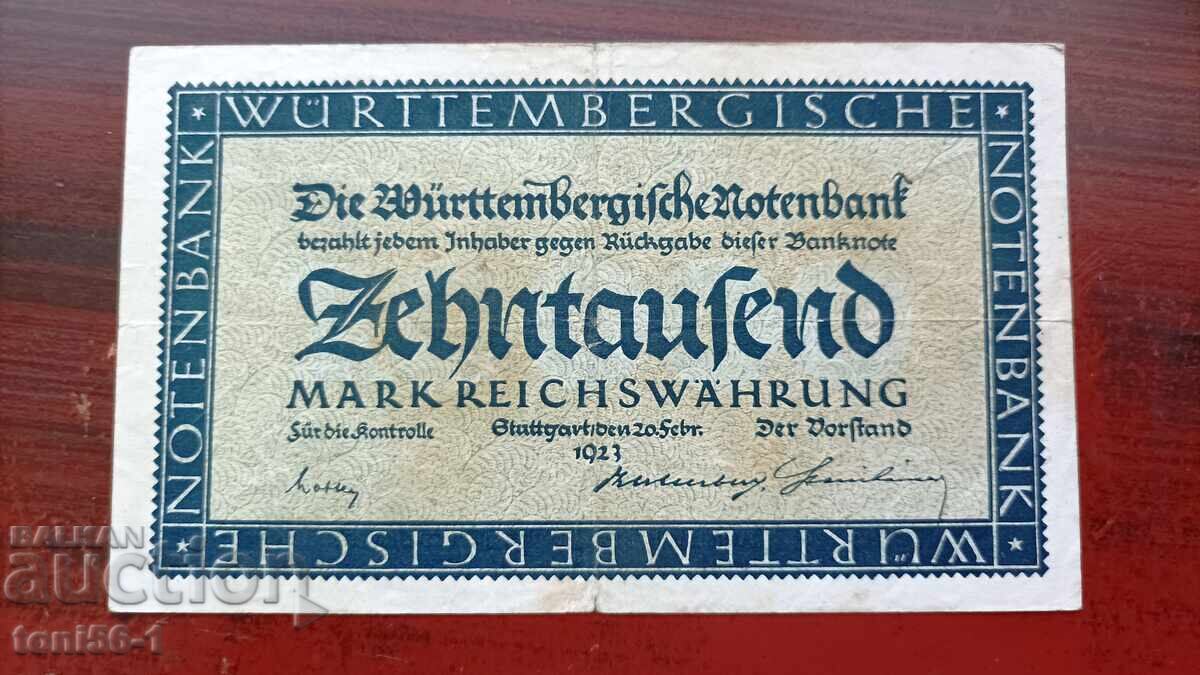 Germania 10 000 mărci 1923