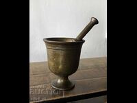 Old bronze mortar and pestle
