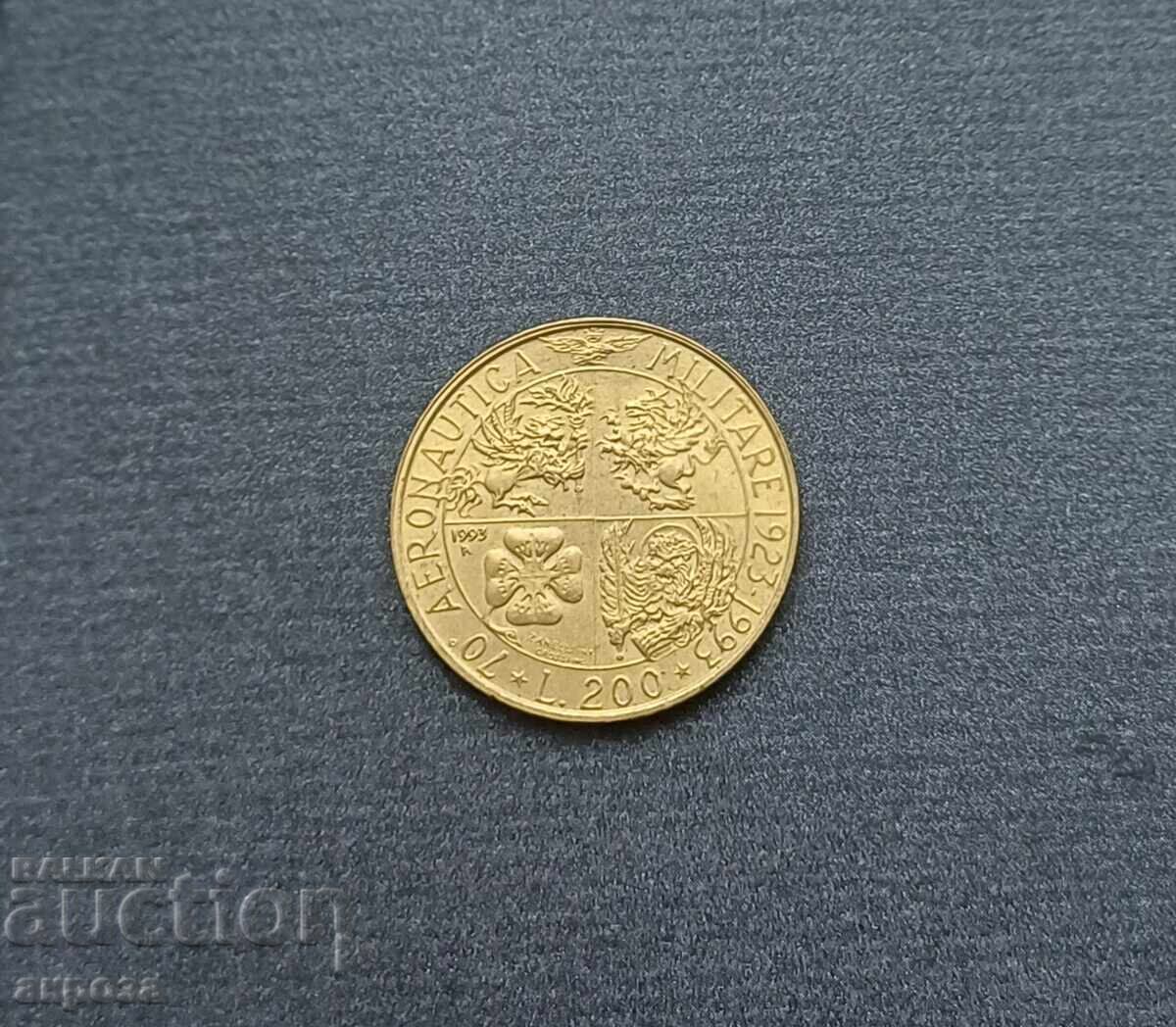 200 λιρών Ιταλίας 1993 ακυκλοφόρητα