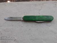 Cuțit mic vechi, briceag de buzunar - seceră și ciocan VT