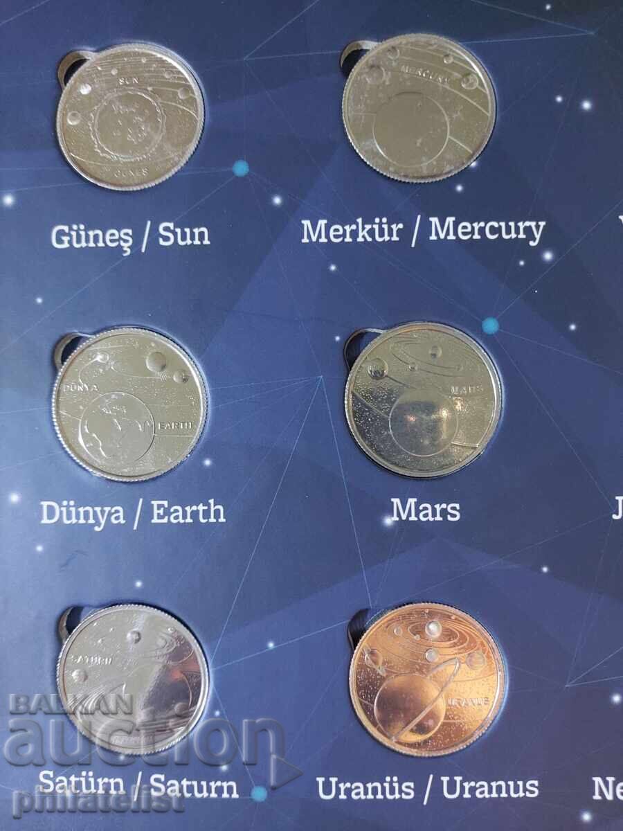 Licitație Turcia 2023 - Set Complet de 10 Monede - Sistem Solar