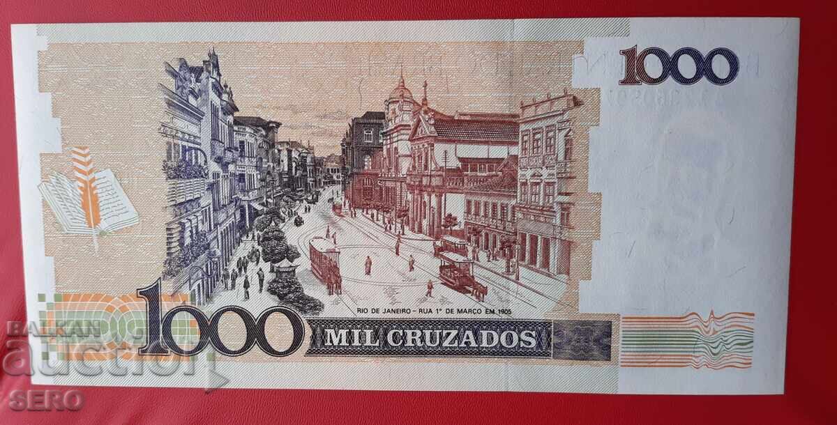 Banknote-Brazil-1 new cruzeiro on a 1000 kr banknote. with price 2.01 BGN | € 1.03 Banknote-Brazil-1 new cruzeiro on a 1000 kr banknote. with price 2.01 BGN | € 1.03