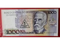 Banknote-Brazil-1 new cruzeiro on a 1000 kr banknote.