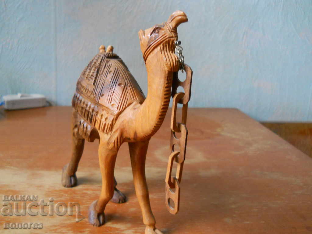 Licitație Statuetă din lemn sculptată manual - cămilă (Maroc) Licitație Statuetă din lemn sculptată manual - cămilă (Maroc)