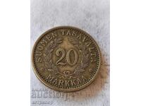 20 μάρκα Φινλανδίας 1937 γρ. χαλκός