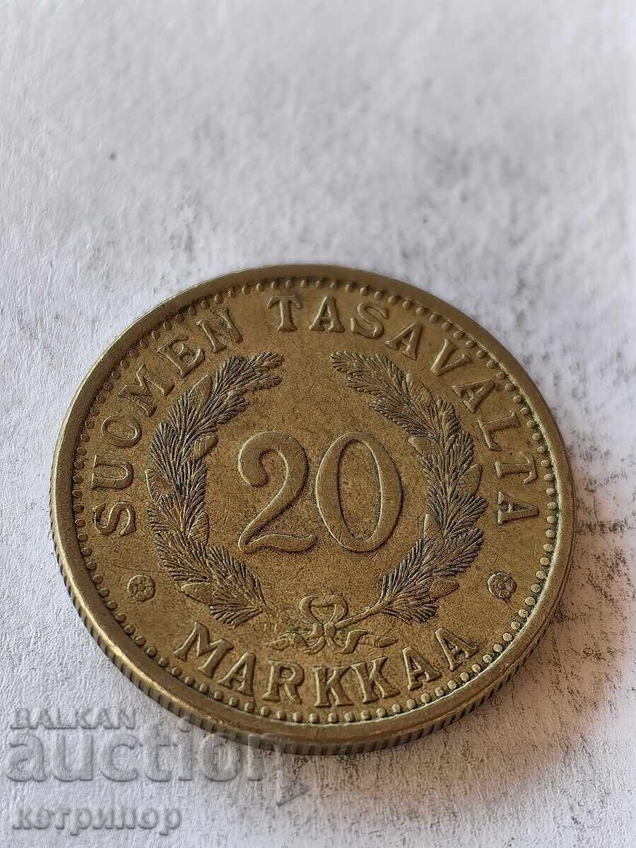 20 Markka Finland 1938 Bronze 20 Markka Finland 1938 Bronze