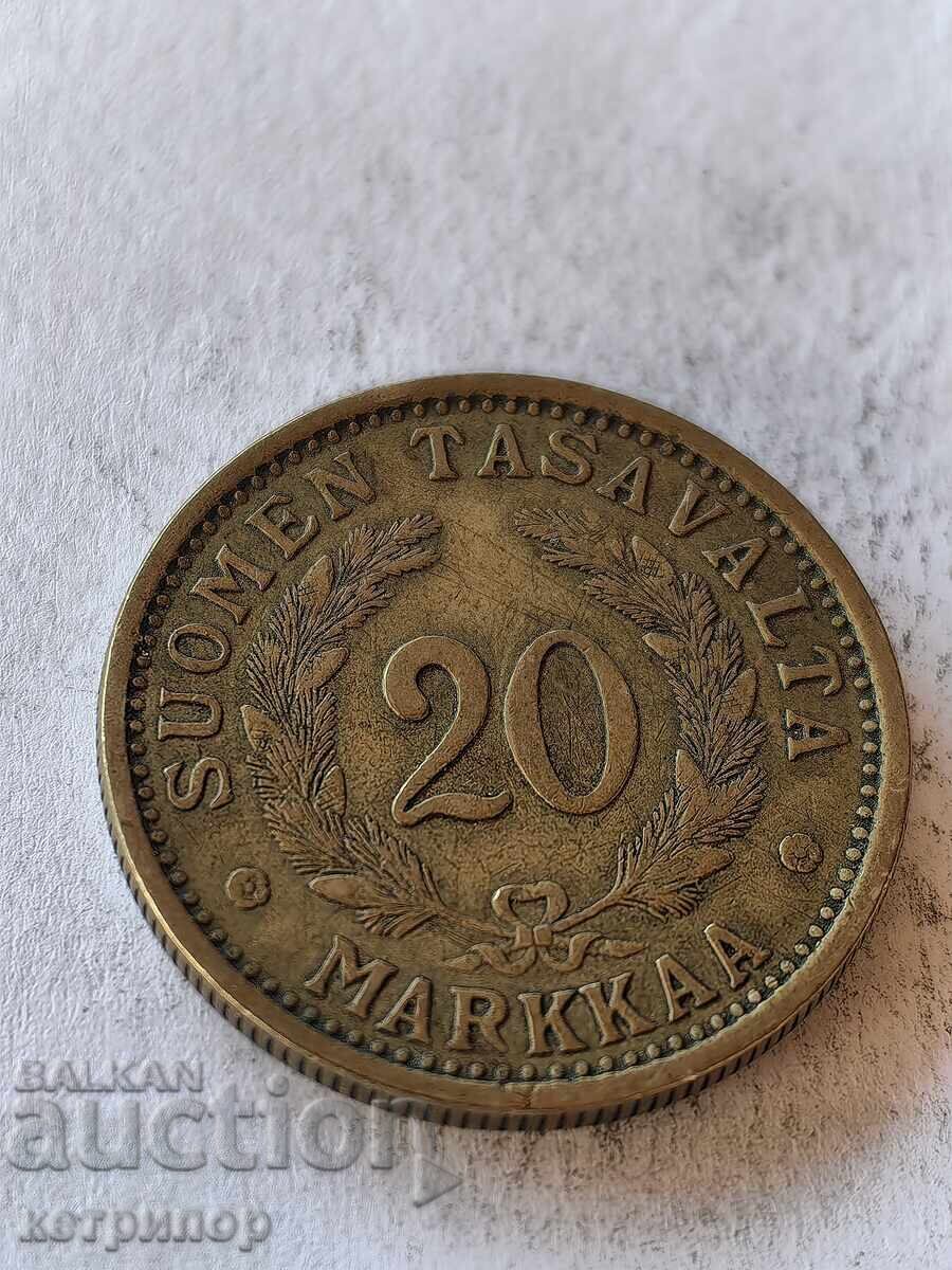 20 μάρκα Φινλανδίας 1934 γρ. χαλκός