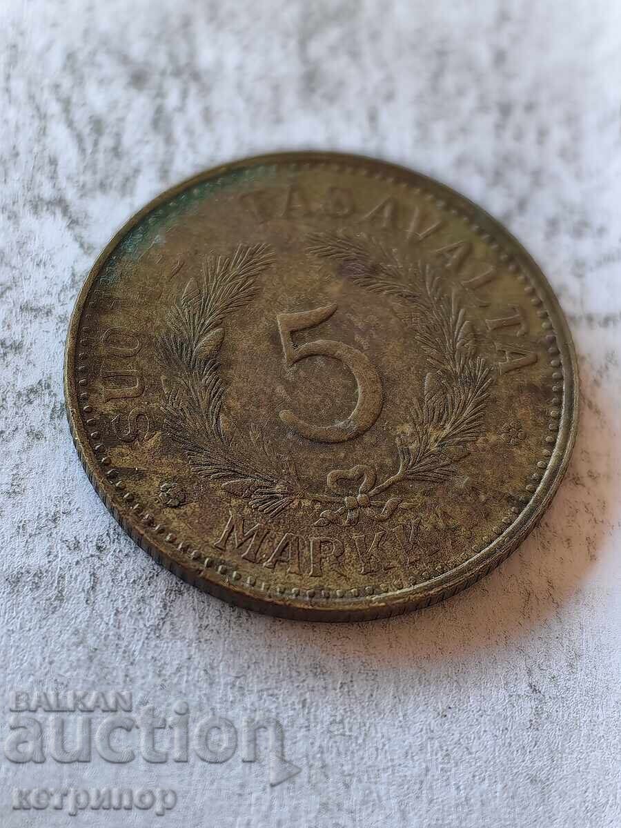5 μάρκα Φινλανδίας 1948 χάλκινος 5 μάρκα Φινλανδίας 1948 χάλκινος
