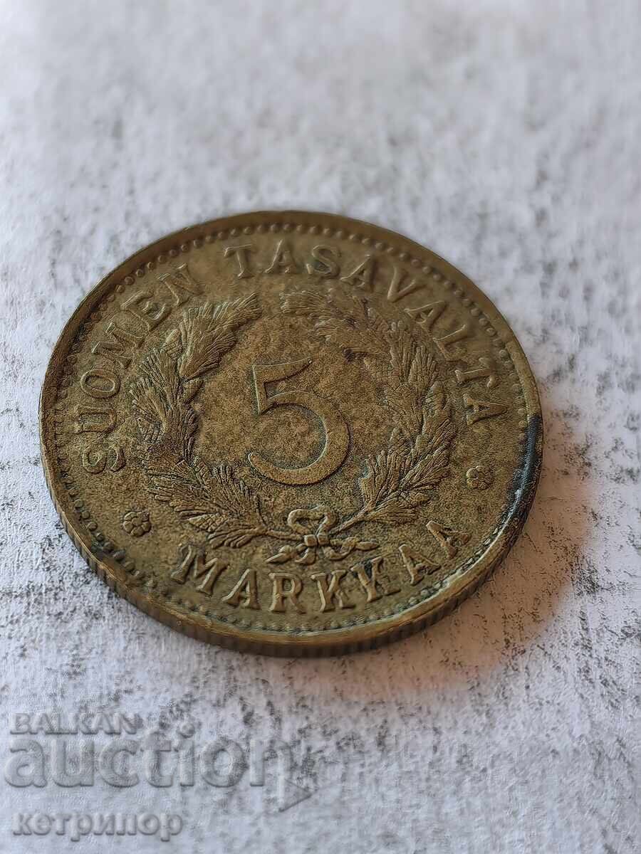 5 μάρκα Φινλανδίας 1949 χάλκινο