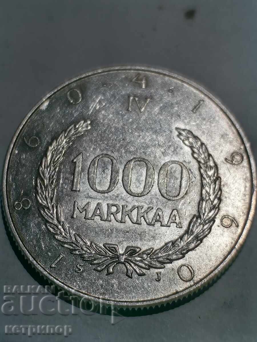 1000 μάρκα Φινλανδίας 1960 ασημένια 835 βαθμών