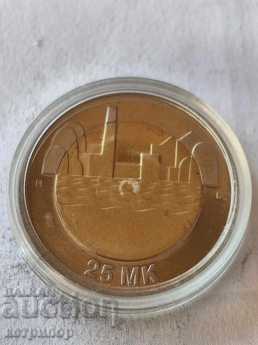 25 марки Финландия 1997 г биметална 25 марки Финландия 1997 г биметална