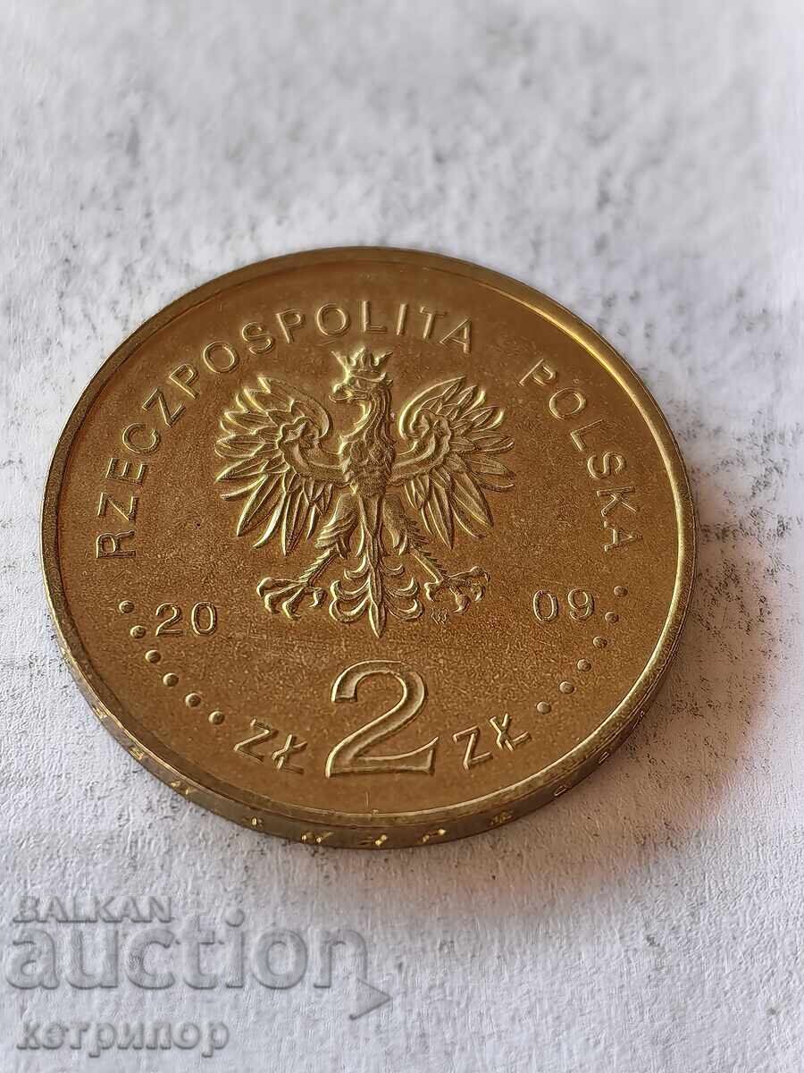 2 злоти 2009 г. Полша с цена 4.80 лв. | € 2.45