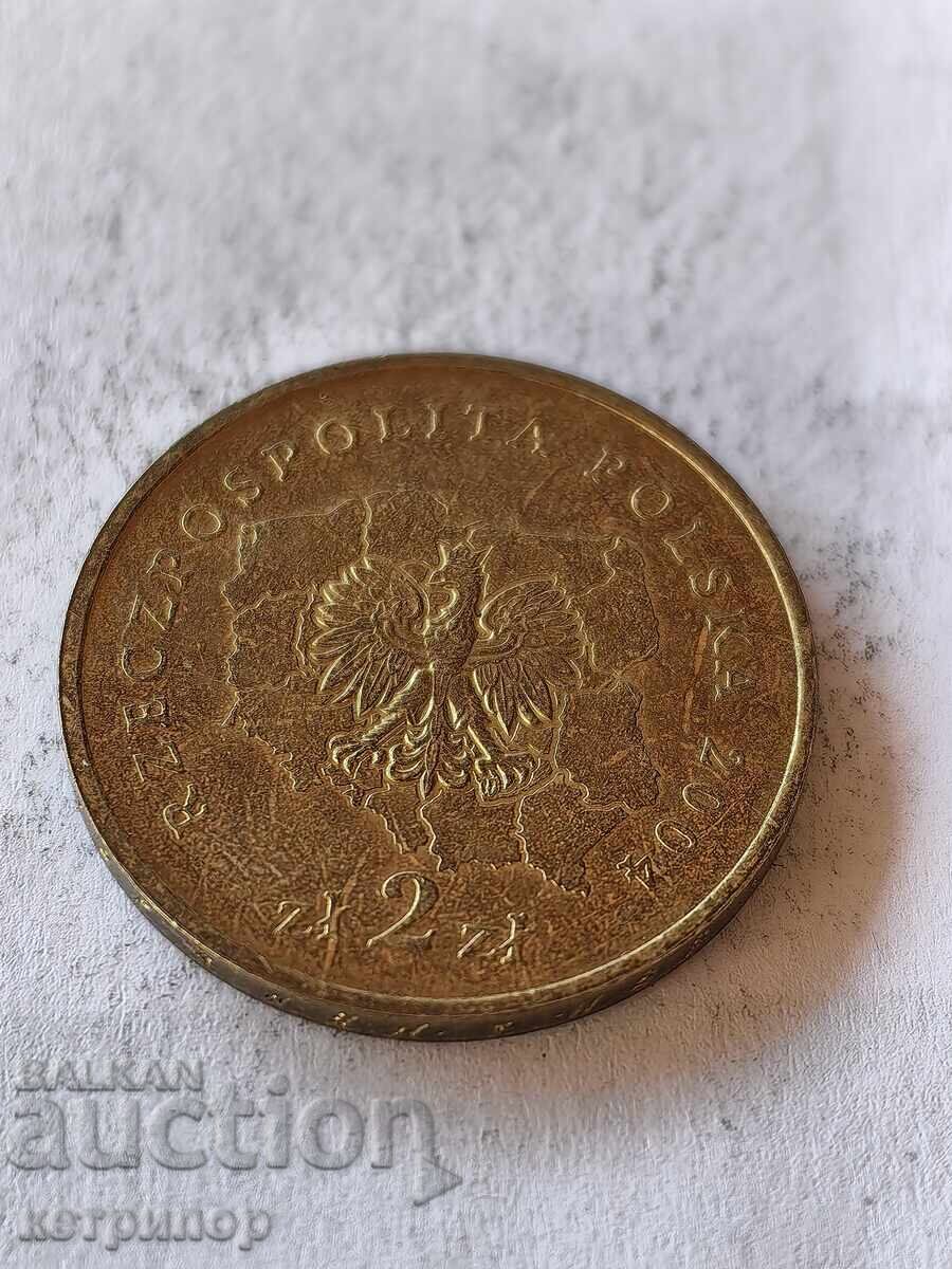 2 ζλότι 2004 Πολωνία με τιμή 4.80 BGN | € 2.45
