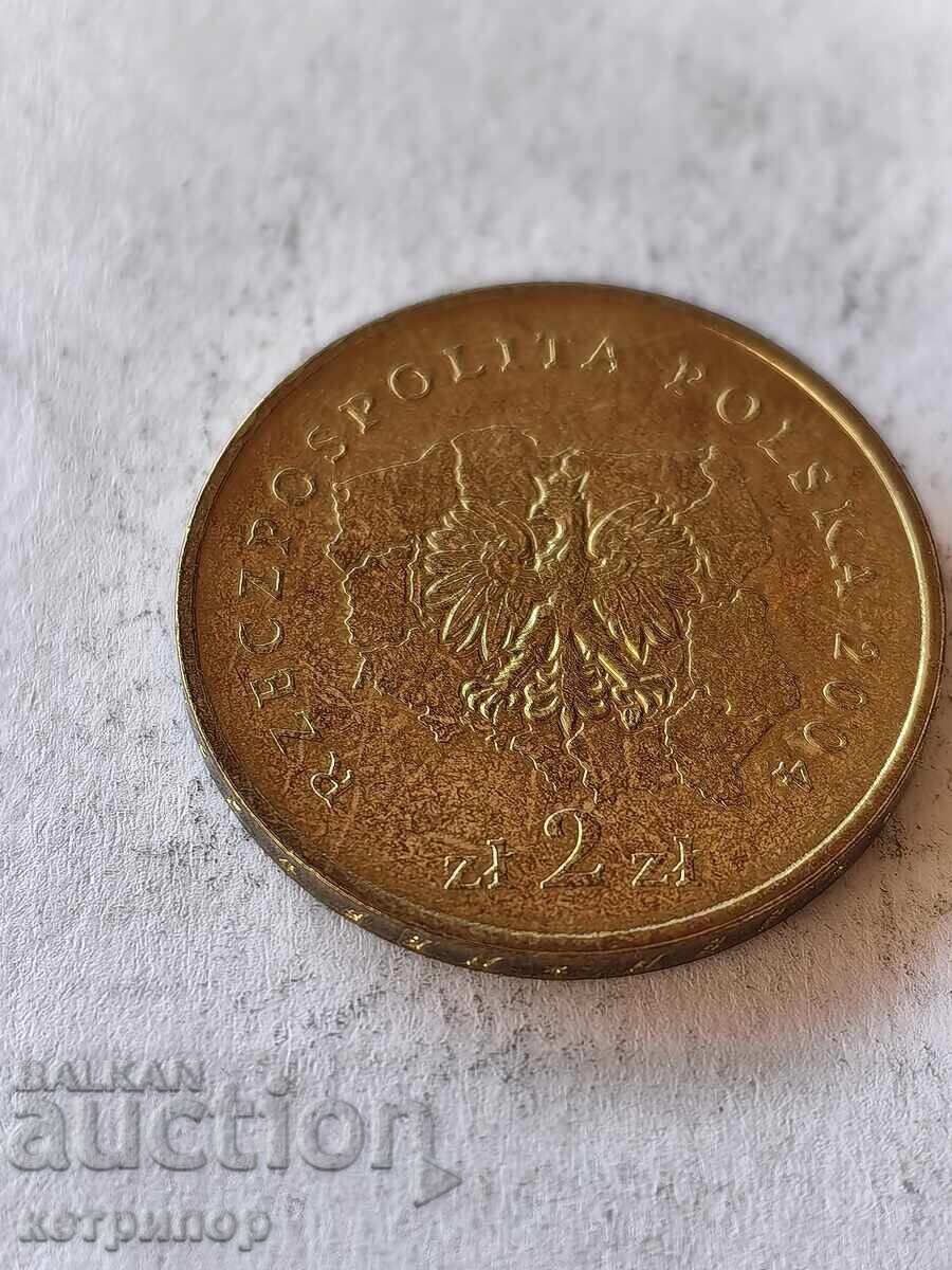 2 ζλότι 2004 Πολωνία με τιμή 4.80 BGN | € 2.45
