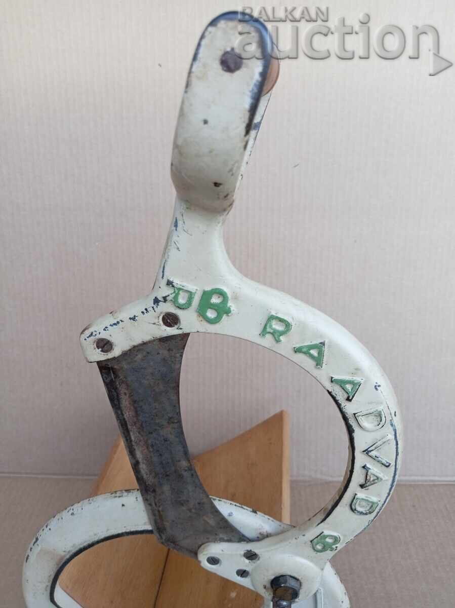 Δημοπρασία Αντίκα μαχαίρι, γκιλοτίνα RAADVAD για ψωμί σαλάμι