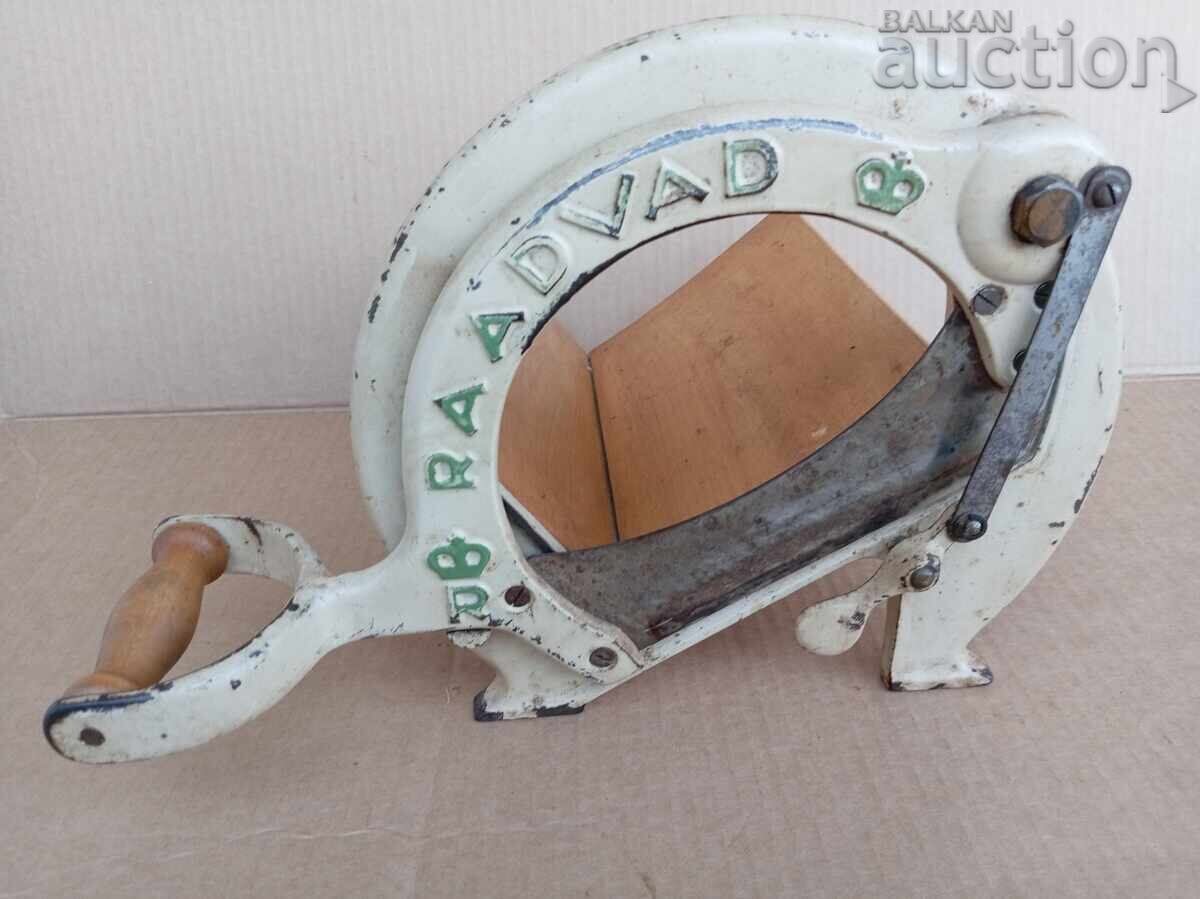 Αντίκα μαχαίρι, γκιλοτίνα RAADVAD για ψωμί σαλάμι - 5