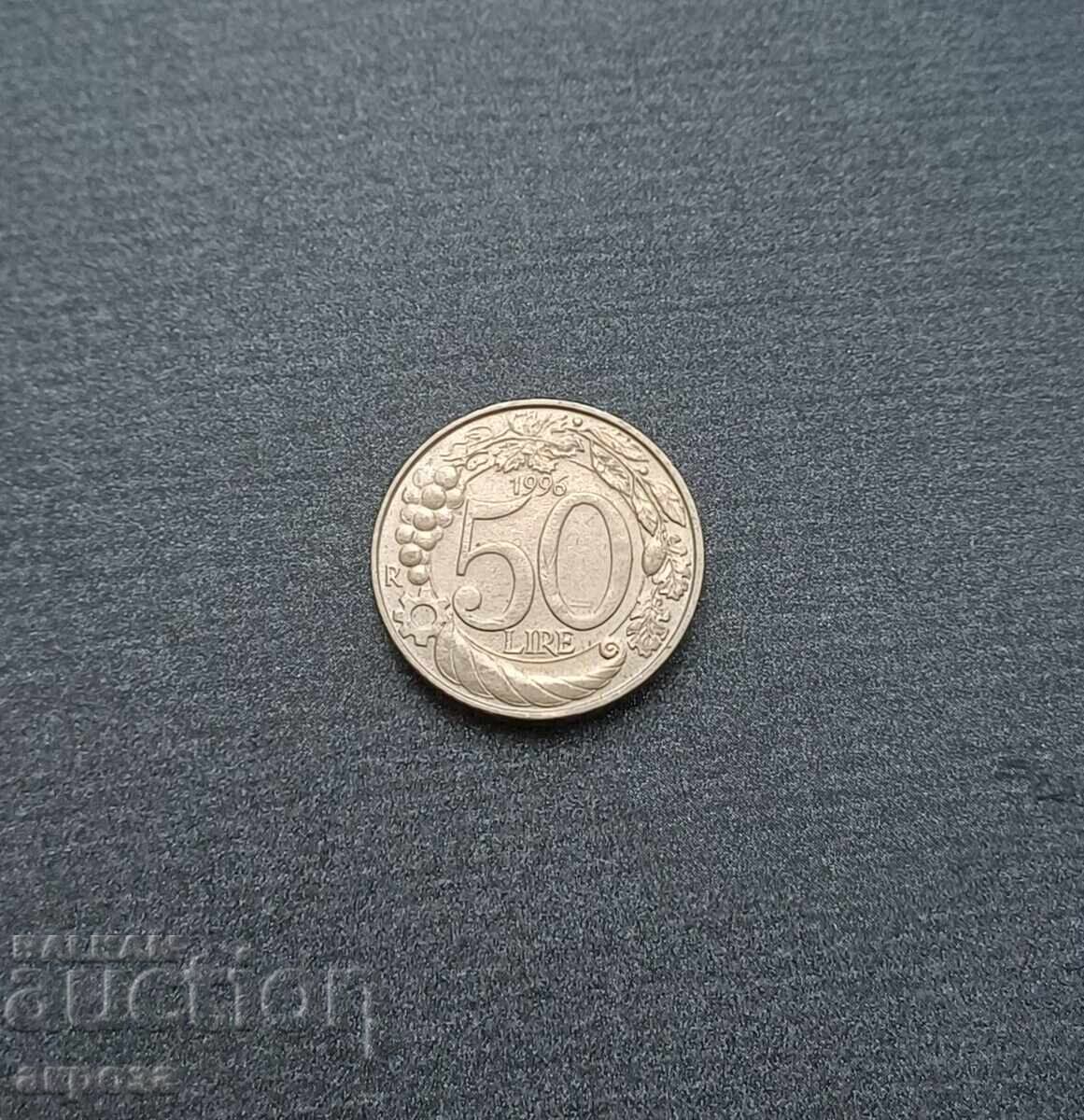 50 λιρών Ιταλίας 1996 με τιμή 2.50 BGN | € 1.28