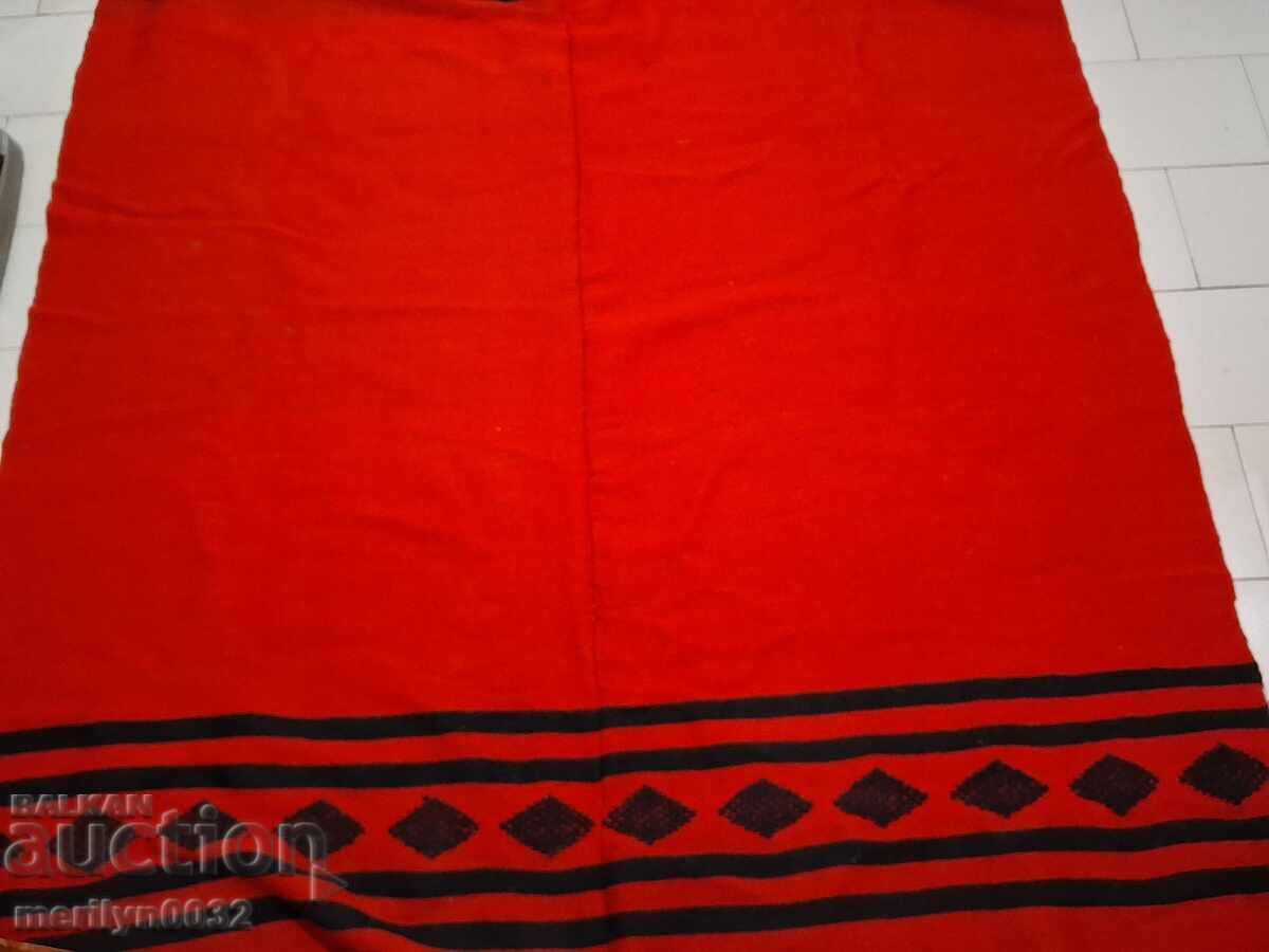 Old hand-woven wool rug/carpet blanket - 6 Old hand-woven wool rug/carpet blanket - 6