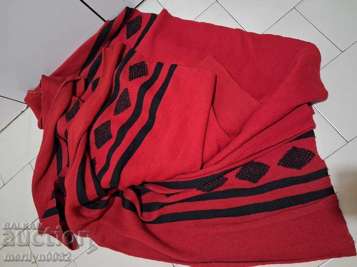 Old hand-woven wool rug/carpet blanket - 7 Old hand-woven wool rug/carpet blanket - 7