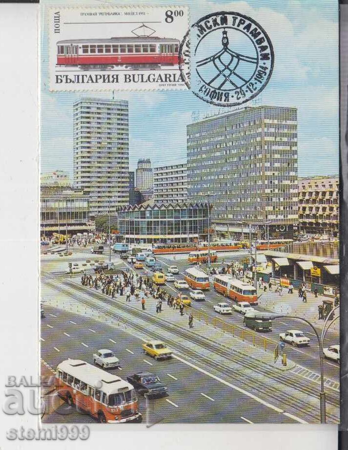 Postcard MAX FDC TRAMS RAILWAYS