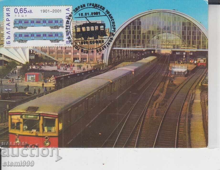 Postcard MAX FDC TRAMS RAILWAYS