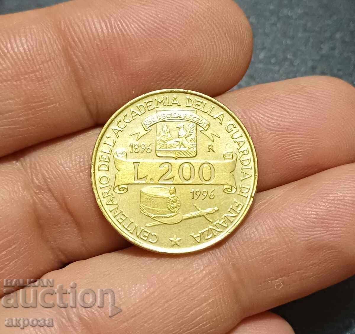 200 Lire Italy 1996 Uncirculated