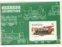 1984. Γρενάδα. Σιδηροδρομικές μηχανές. Μπλοκ