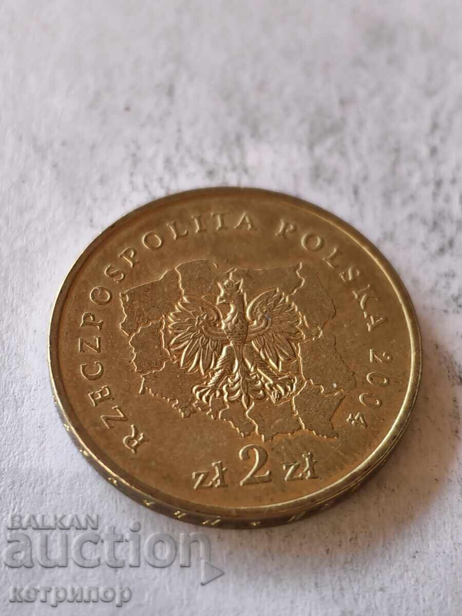 2 злоти 2004 г. Полша с цена 4.80 лв. | € 2.45