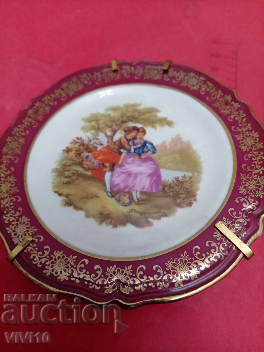 Farfurie veche LIMOGES, MINIATURĂ Farfurie veche LIMOGES, MINIATURĂ