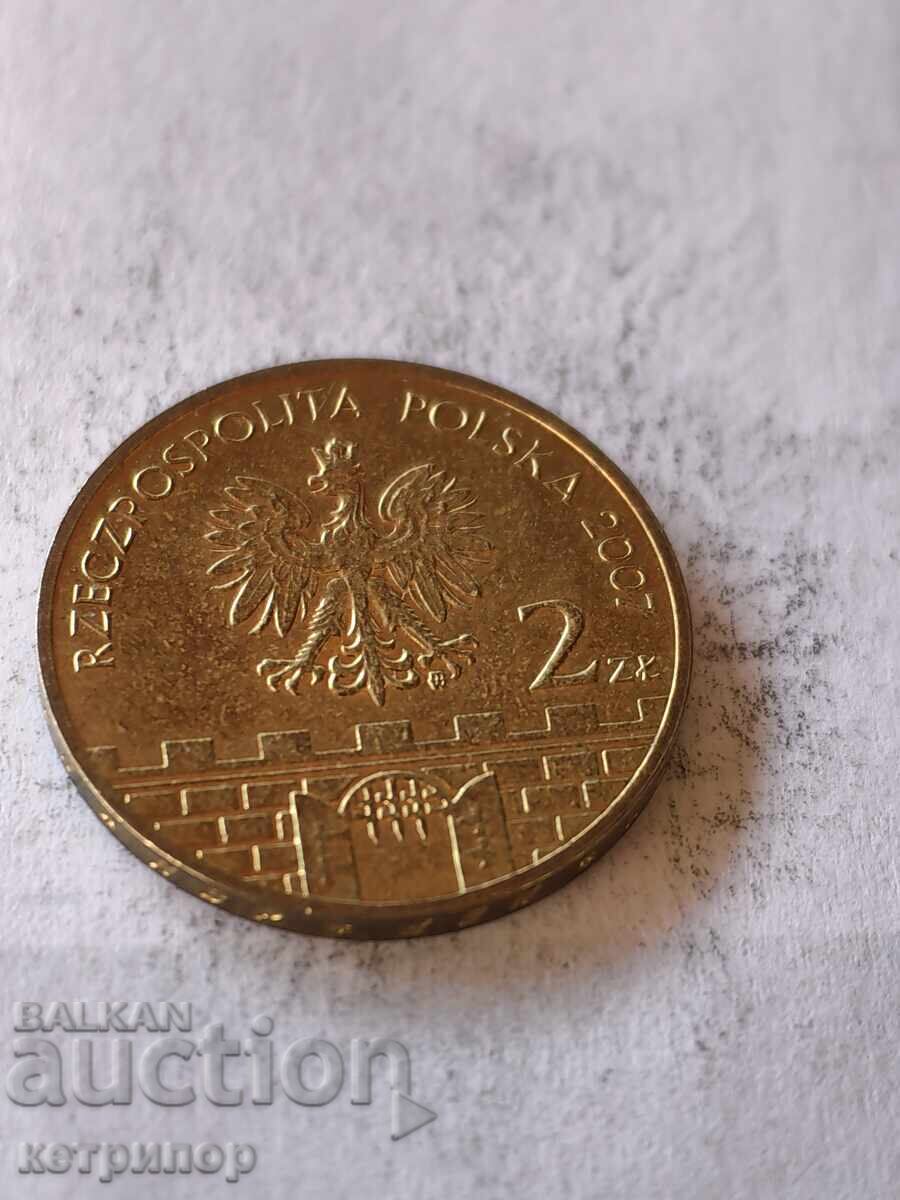 2 zloți 2007 Polonia cu preț 4.80 BGN | € 2.45