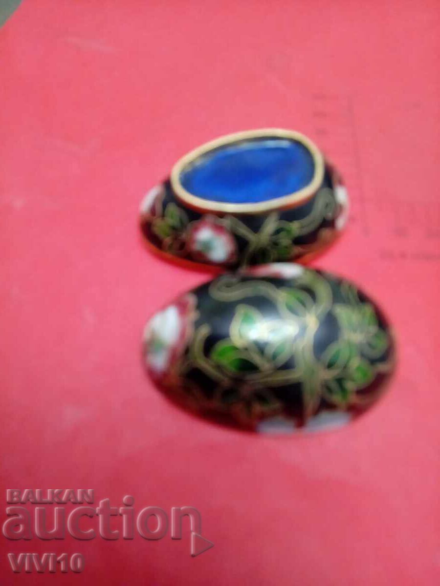 Licitație Cutie veche de bijuterii, email, cloisonné