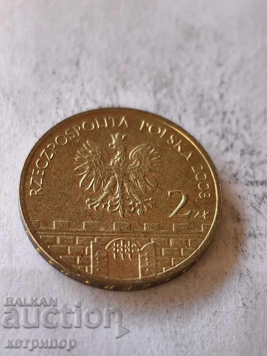 2 ζλότι 2008 g. Πολωνία με τιμή 4.80 BGN | € 2.45