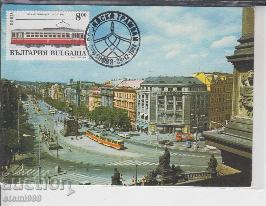 Пощенска карта МАX FDC ТРАМВАИ РЕЛСОВИ