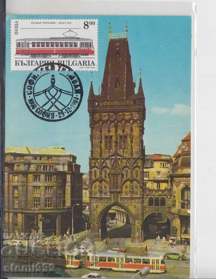 Postcard MAX FDC TRAMS RAILWAYS