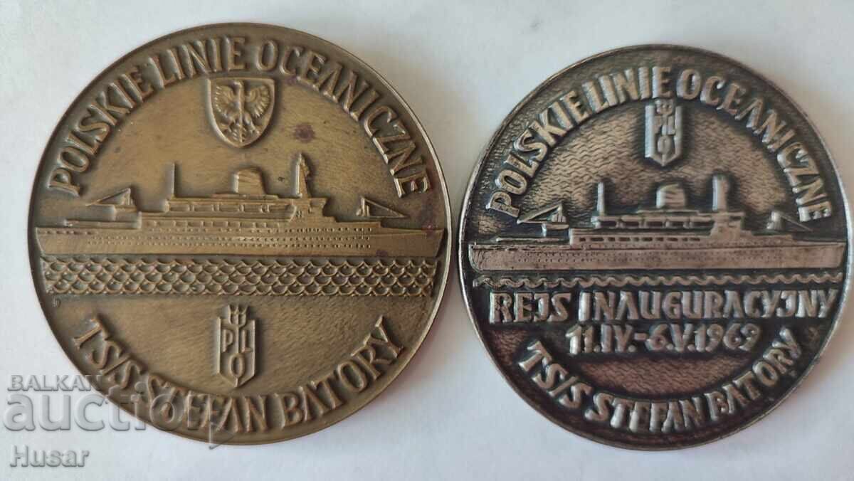 2 plaques, sea, ship Stefan Batory with price € 17.89 | 34.99 BGN