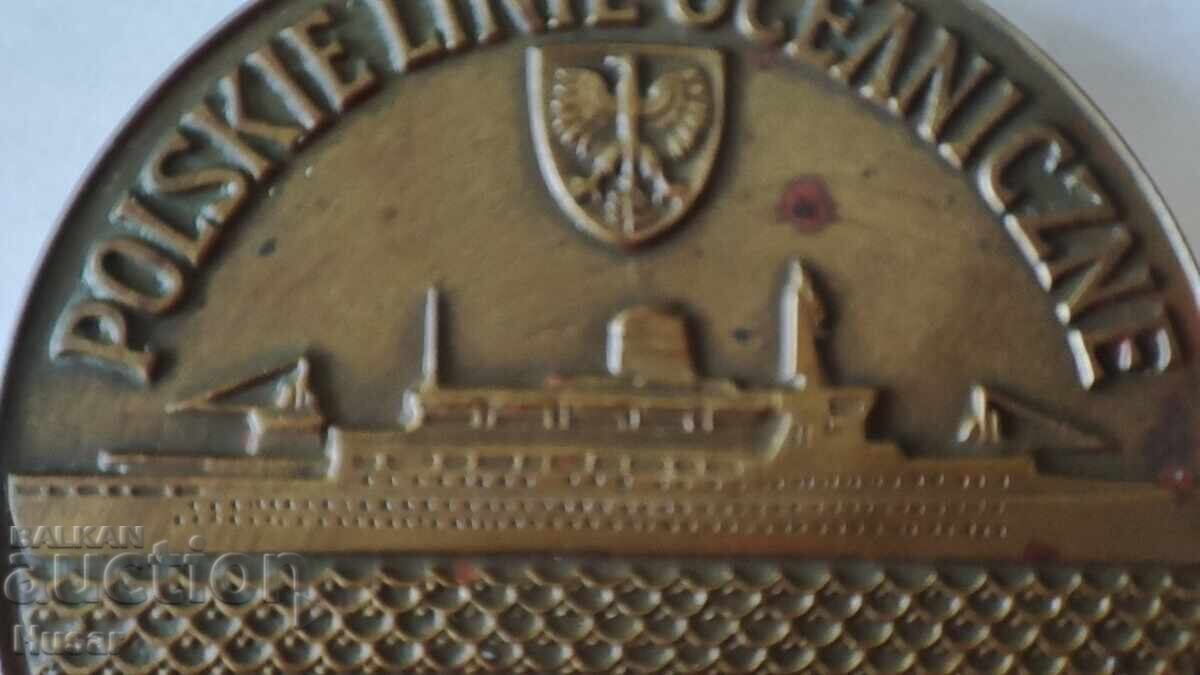 2 plaques, sea, ship Stefan Batory - 5
