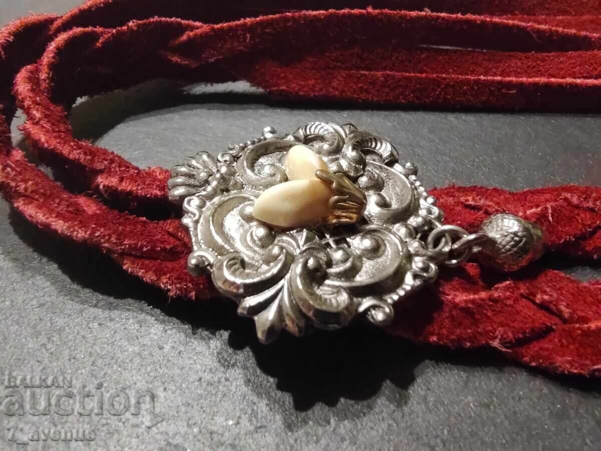 Gerdan, colier, bijuterie, piele naturală și metal 12.08.2025 - 7 Gerdan, colier, bijuterie, piele naturală și metal 12.08.2025 - 7