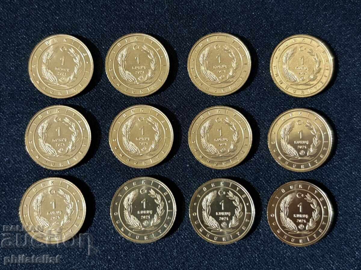 Τουρκία 2021 – Ολοκληρωμένο σετ 12 νομισμάτων των 1 κουρούς, πουλιά - 6 Τουρκία 2021 – Ολοκληρωμένο σετ 12 νομισμάτων των 1 κουρούς, πουλιά - 6