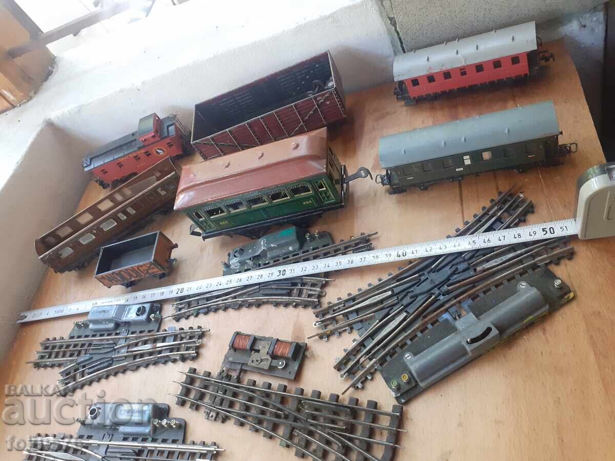 Лот части влакче вагони конструктор релси - стара игра - 5