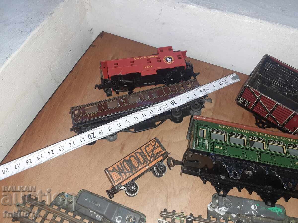 Лот части влакче вагони конструктор релси - стара игра - 7