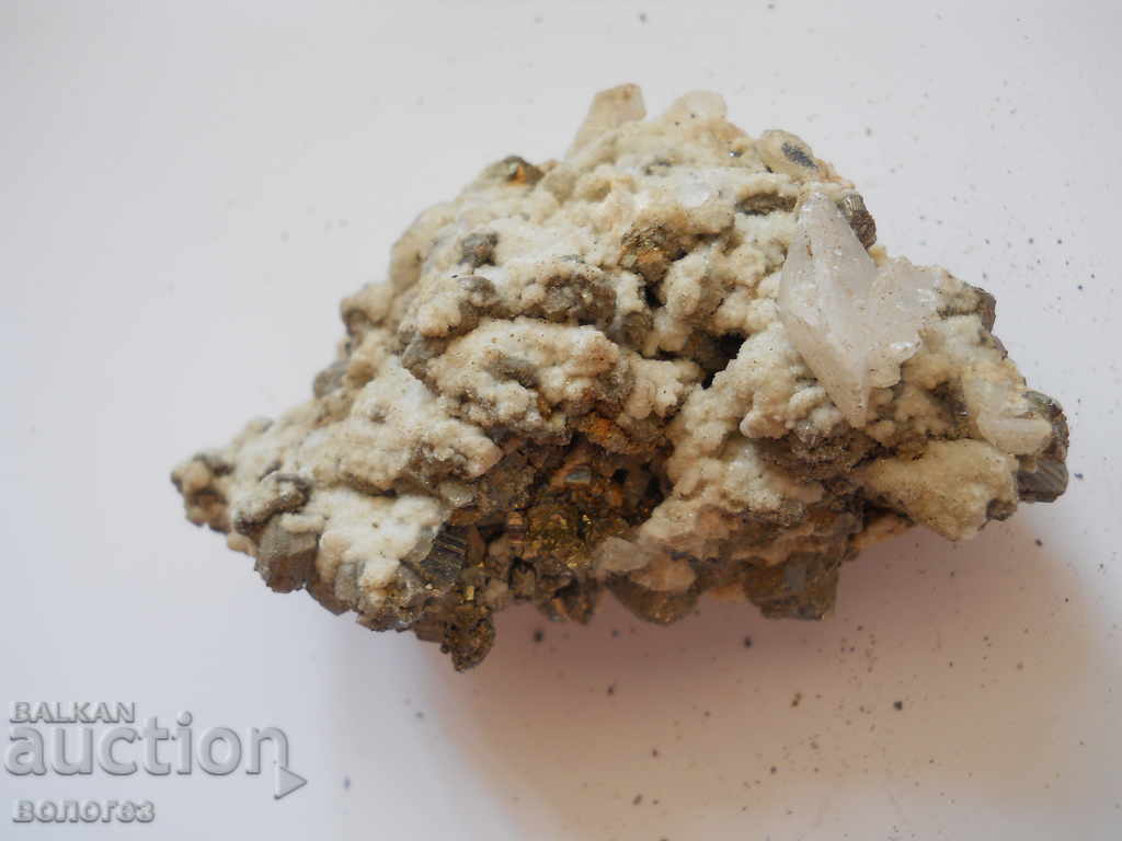 Calcite in pyrite - druse with price 8.00 BGN | € 4.09