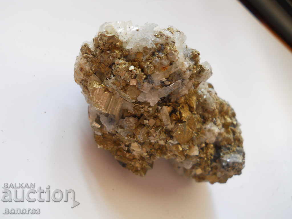 Auction  Mountain crystal in pyrite