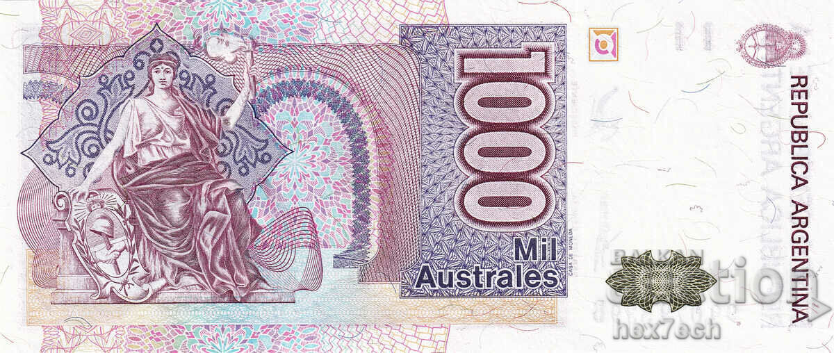 Аукцион ❤️ ⭐ Аржентина 1988-1990 1000 аустрала UNC нова ⭐ ❤️ Аукцион ❤️ ⭐ Аржентина 1988-1990 1000 аустрала UNC нова ⭐ ❤️