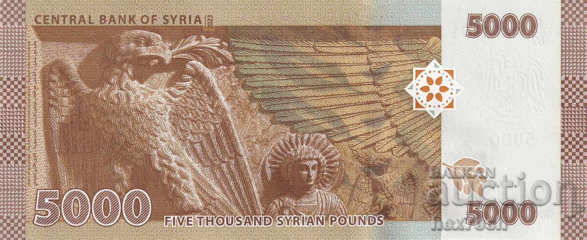 Licitație ❤️ ⭐ Siria 2023 5000 de lire sterline UNC nou ⭐ ❤️