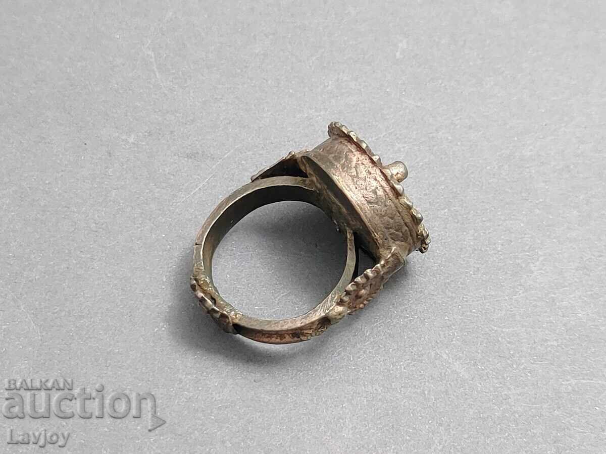 Аукцион Голям възрожденски сребърен пръстен
