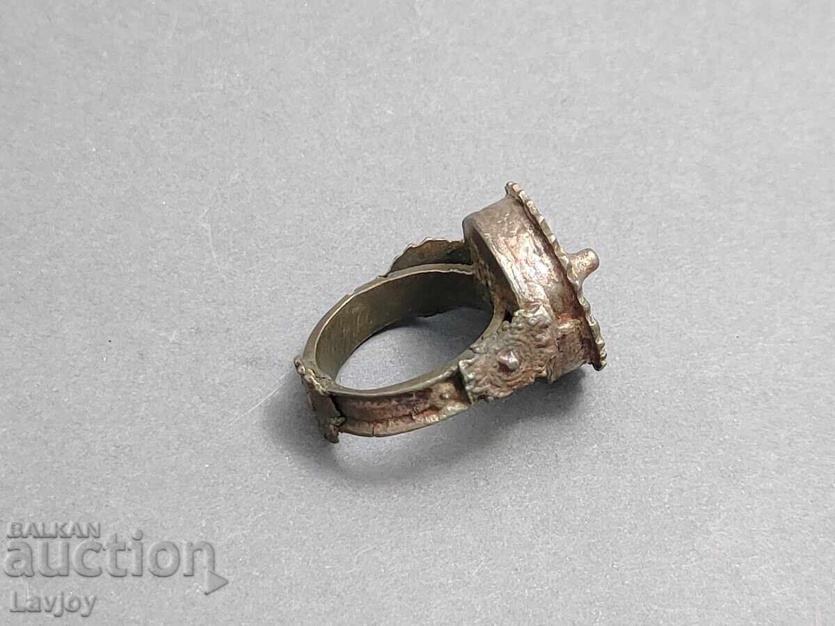 Голям възрожденски сребърен пръстен - 5