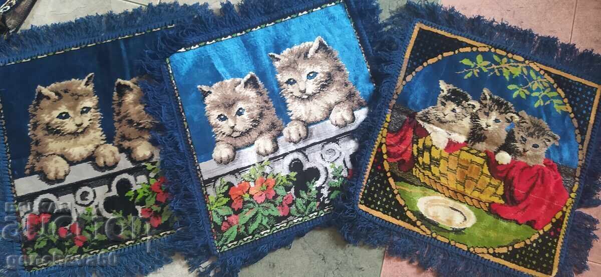 Licitație Huse de pernă din pluș RETRO de zestre „Pisici drăguțe” Licitație Huse de pernă din pluș RETRO de zestre „Pisici drăguțe”