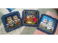 Huse de pernă din pluș RETRO de zestre „Pisici drăguțe”