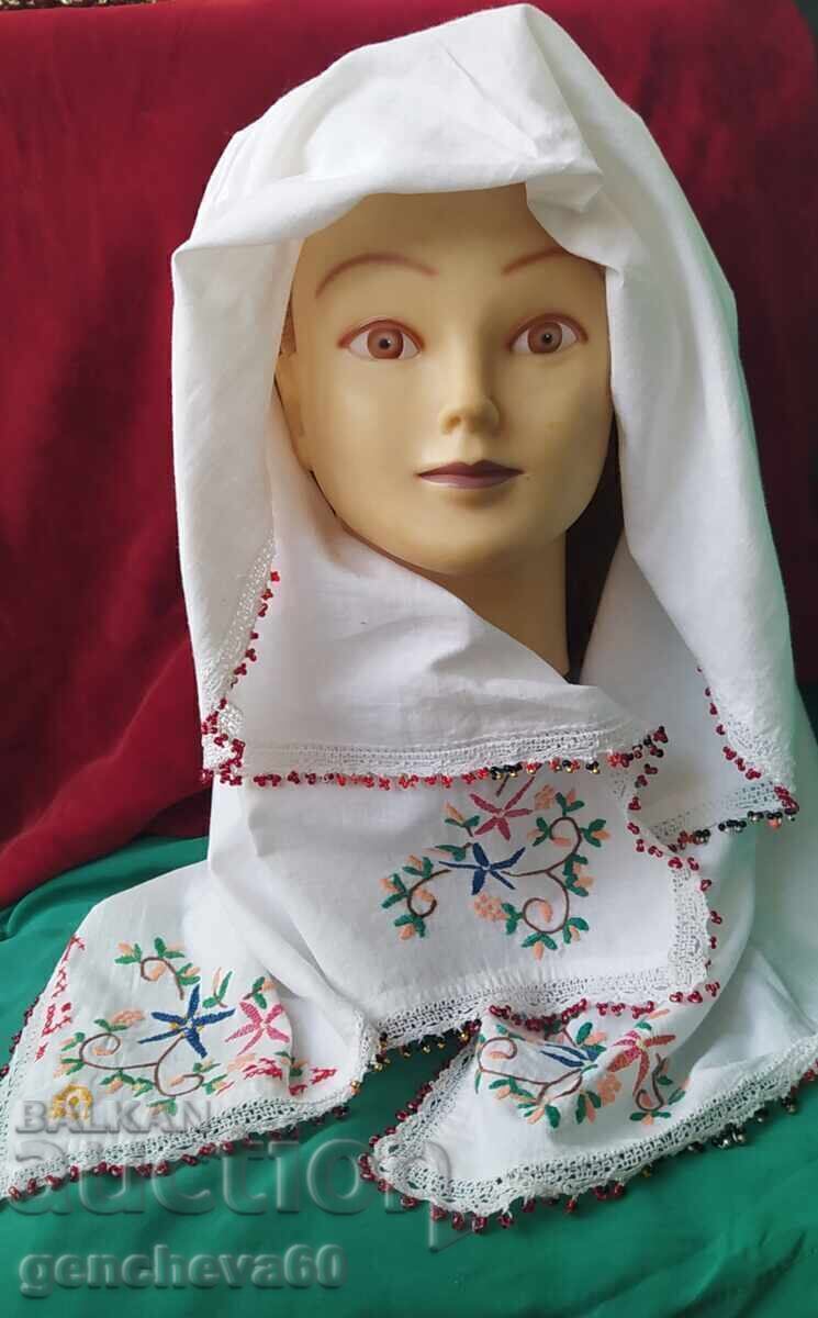 Забрадка,кърпа за глава носия бродерия,мъниста Забрадка,кърпа за глава носия бродерия,мъниста